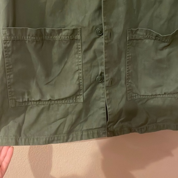 NWOT MENS SIZE XS FOREST GREEN BUTTON UP COAT DENIME STYLE UNIVERSAL THREADS - Picture 3 of 7